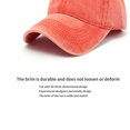 thumbnail image 4 of Baseball Cap Vintage Cotton Washable Adjustable Classic Hat - Orange, 4 of 6