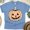 CarolinaBlue, variant on Checkered Pumpkin Graphic T-Shirt | Unisex Fall Outfit, White, Size S