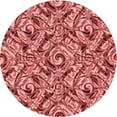 thumbnail image 1 of Ahgly Company Indoor Round Patterned Light Coral Pink Area Rugs, 5' Round, 1 of 1