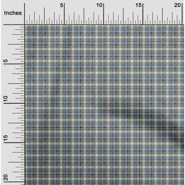 oneOone Cotton Flex Fabric Tartan Check Print Fabric By Yard 40 Inch Wide