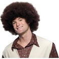 thumbnail image 3 of Rubies Brown Curly Costume Disco Wig, for Adults, 3 of 4