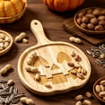 thumbnail image 4 of Pumpkin Cutting Board Halloween, Bamboo Wood Serving Tray with Pumpkin Shape Design, Halloween Charcuterie Board for Cheese Meat Fruit Dessert Party Table Decor, 4 of 8