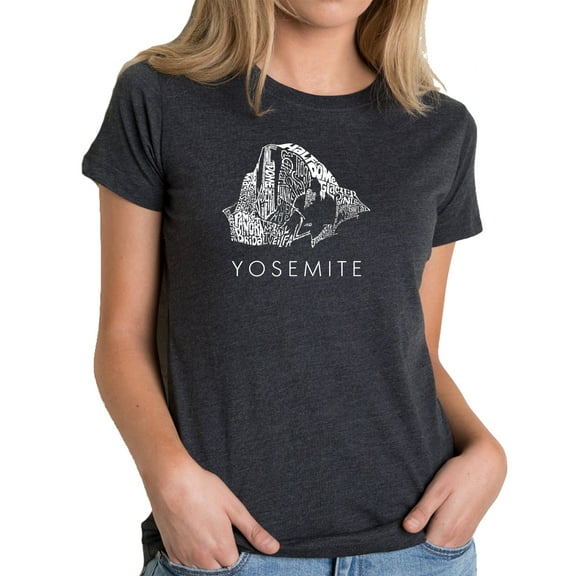 LA Pop Art Women's Premium Blend Word Art T-shirt - Yosemite