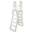 thumbnail image 1 of Open Box Vinyl Works A Frame Ladder w/ Barrier for Swimming Pools 48-56" Tall, 1 of 9