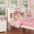 thumbnail image 2 of Leo & Lacey Modern Solid Hardwood Twin Bookcase Headboard in White, 2 of 3