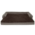 thumbnail image 2 of FurHaven Pet Products Plush & Decor Comfy Couch Cooling Gel Top Short Sided Sofa Pet Bed for Dogs & Cats - Diamond Brown, Jumbo, 2 of 13