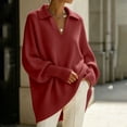 thumbnail image 6 of LWFFDAW Long Oversized Sweaters for Women Baw Long Sleeve Collar Knit Sweaters Fall Loose Soft Casual Pullover Sweater, 6 of 8
