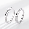 thumbnail image 3 of s925 sterling silver Mobius couple ring simple fashion light luxury high-end feeling couple ring ring for girlfriend, 3 of 5