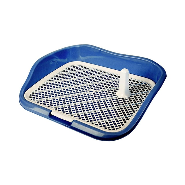 Inodoro para perros, bandeja esquinera para orinal para perros, cajas de arena para hurones, pequeño, mediano y grande Azul