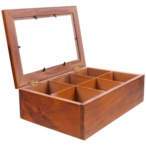 UPGRATOR Jewelry Organizer Box Wood 1Set 9.4x6.3x2.8in