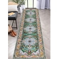 thumbnail image 1 of Findosom 2'x10' Hallway Runner Rug Washable Vintage Kitchen Laundry Runner with Non Slip Backing Farmhouse Entryway Living Room Floor Mat Stain Resistant Runner Carpet Green, 1 of 5