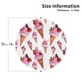 thumbnail image 2 of Drink Coasters, Pink Summer Ice Cream -PVC Leather Coasters Sets of 4 for Tabletop Protection - Bar Accessories, Coasters for Drinks Cup Aesthetic Coasters Home Office Decor Round Shape, 2 of 5