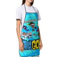 thumbnail image 4 of Teen Titans Go Waterproof Cooking Aprons, Adjustable Bib Soft Chef Apron with 2 Pockets for Men Women, 4 of 8