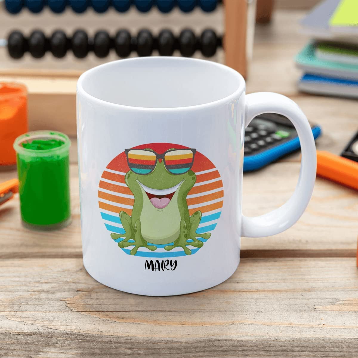 Frog Mug Personalized with Child's Name (Plastic)