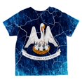 thumbnail image 2 of Louisiana Vintage Distressed State Flag All Over Toddler T Shirt, 2 of 2