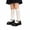 Black, variant on ibiyuan Mary Jane Shoes Girls Bow Closed Toe Heel Flats Dress Shoes Platform Loafers School Uniform Shoes