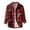 Red1, variant on Lmnyox Men's Fashion Plaid Print Shirts Long Sleeve Button Down Collared Shirts Soft Casual Cotton Shirt