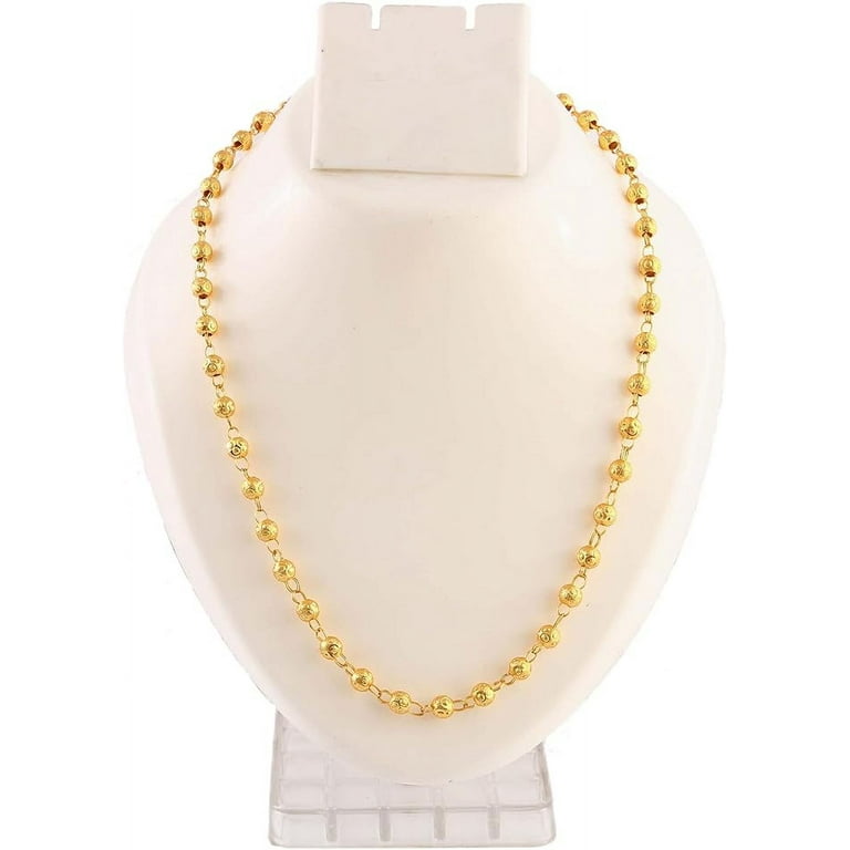Pallavi Creation Matar Mala Chain Gold Plated Rich Look Long Size Latest Designer Daily Use Jewelry for Men Women Boys Girls Unisex