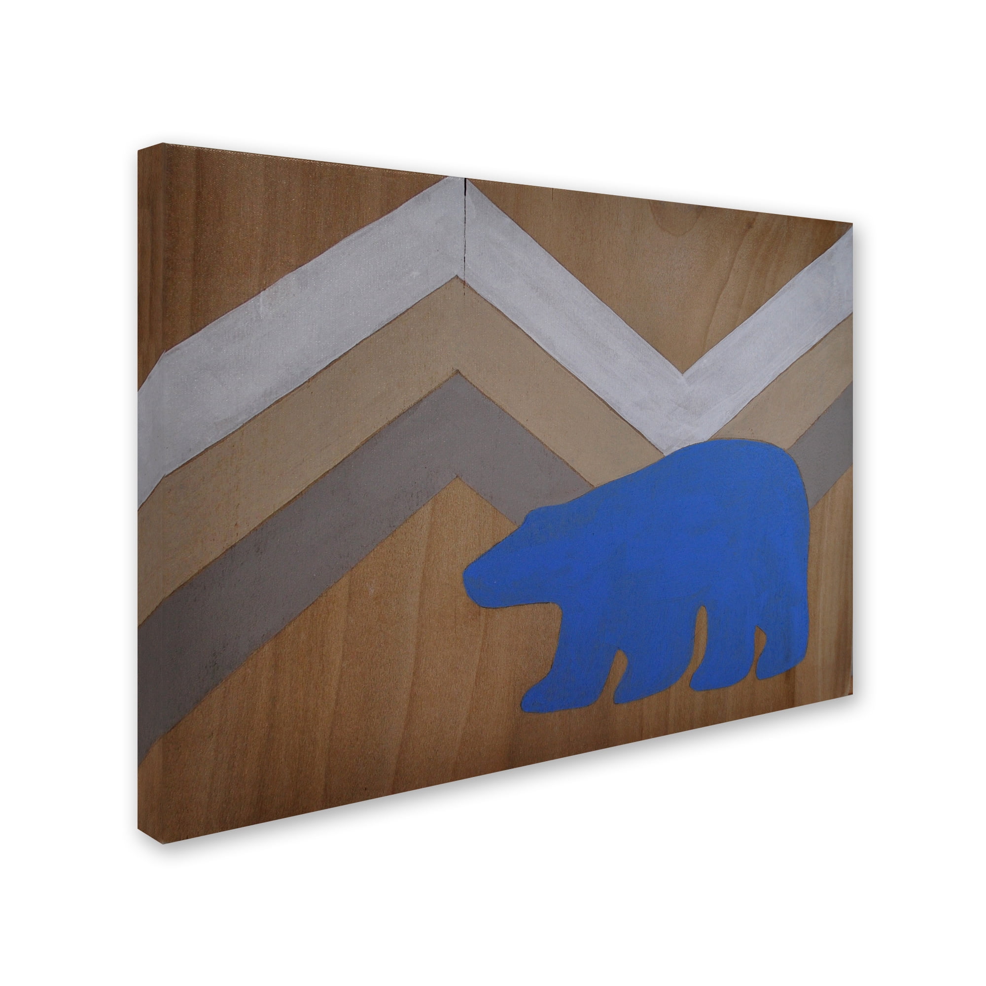 Trademark Fine Art "Blue Polar Bear" Canvas Art by Nicole Dietz