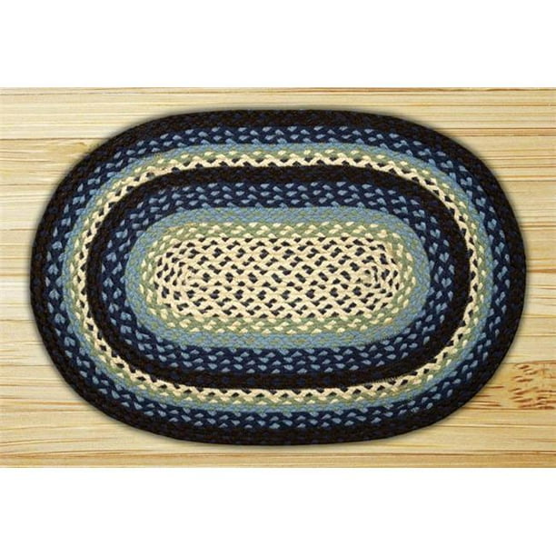 Capitol Earth Rugs 19312 BlueberryCreme Jute Braided Stair Tread