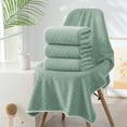 thumbnail image 4 of 8-Piece Velvet Towel Set, Soft and Absorbent Bath Towels, Plain Face and Bath Towels for Household Use, Perfect for Washing, Drying, and Face Care, 4 of 6