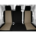 thumbnail image 2 of CalTrend Rear 60/40 Split Bench Faux Leather Seat Covers for 2003-2004 Chevy/GMC Trailblazer|Envoy - CV342-06LB Beige Insert with Black Trim, 2 of 3