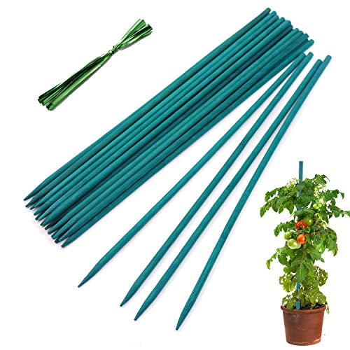 9 heavy duty 30" inch steel orchid stakes vinyl coated 12 gauge wire plant 