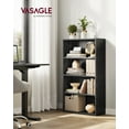 thumbnail image 6 of Bookshelf, 23.6'' Wide, 4-Tier Open Bookcase with Adjustable Storage Shelves, Ebony Black, 6 of 10