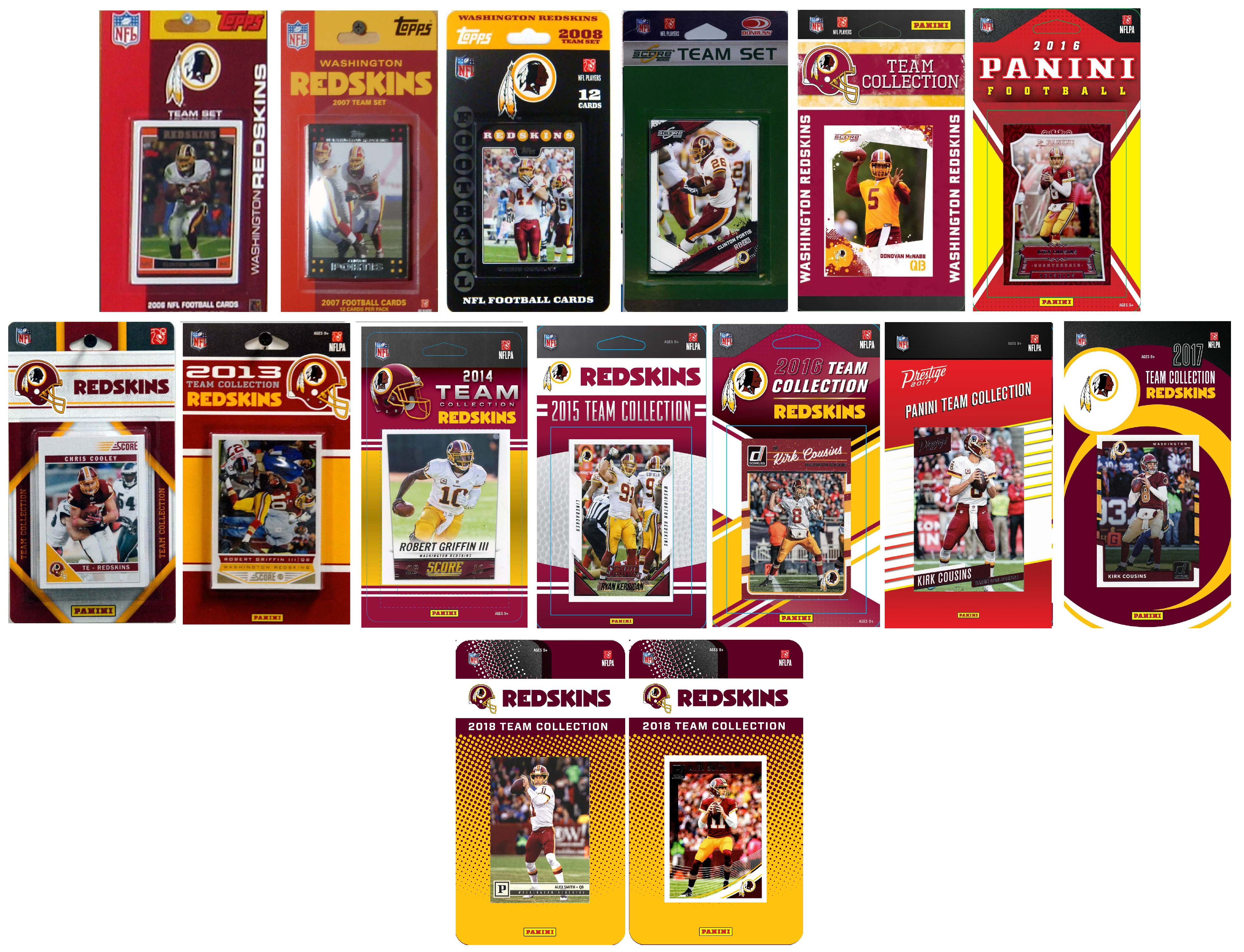 NFL New England Patriots 11 Different Licensed Trading Card Team Sets