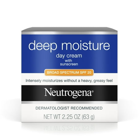 Neutrogena profonde Crème de jour hydratante avec protection solaire à large spectre 20 Fps, pour la peau sèche 2,25 Oz.