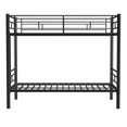 thumbnail image 5 of Hommoo Twin over Twin Bunk Bed with Ladder and high Guardrail, Able to Split Metal Bunk Bed for Teen & Adults, Storage Space, Noise Free, No Box Spring Needed, Black, 5 of 6
