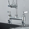thumbnail image 5 of Commercial Kitchen Sink Faucet Pull Down Sprayer Pre-Rinse 8"Center Deck Mounted Chrome Finish, 5 of 12