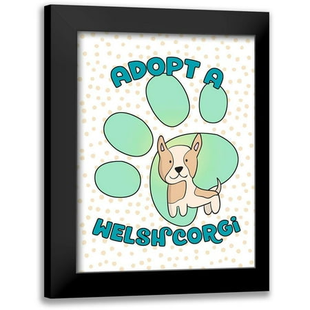 Lavoie, Tina 12x14 Black Modern Framed Museum Art Print Titled - Adopt A Welsh Corgi