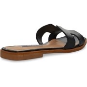 Steve Madden Women's Hadyn Sandal, Black Leather, 8