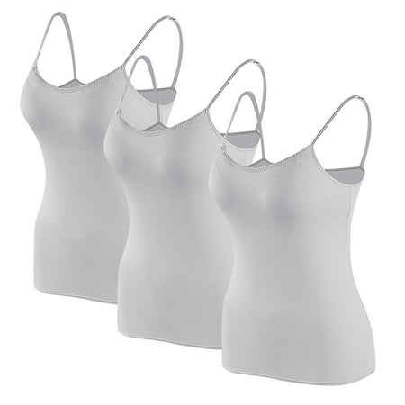 Levmjia Long Line Bras Women 3PC Sports Bra Wirefree Padded Medium Support Adjustable Straps Yoga Gym Workout Breathable Seamless for Running Sleeping Travel Black Gray Nude 32-40B/C/D