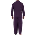 thumbnail image 4 of HAJWOH Men's Comfortable Long Sleeve Button Pajama Set Soft Comfy Sleepwear Sleep Bottom, 4 of 5