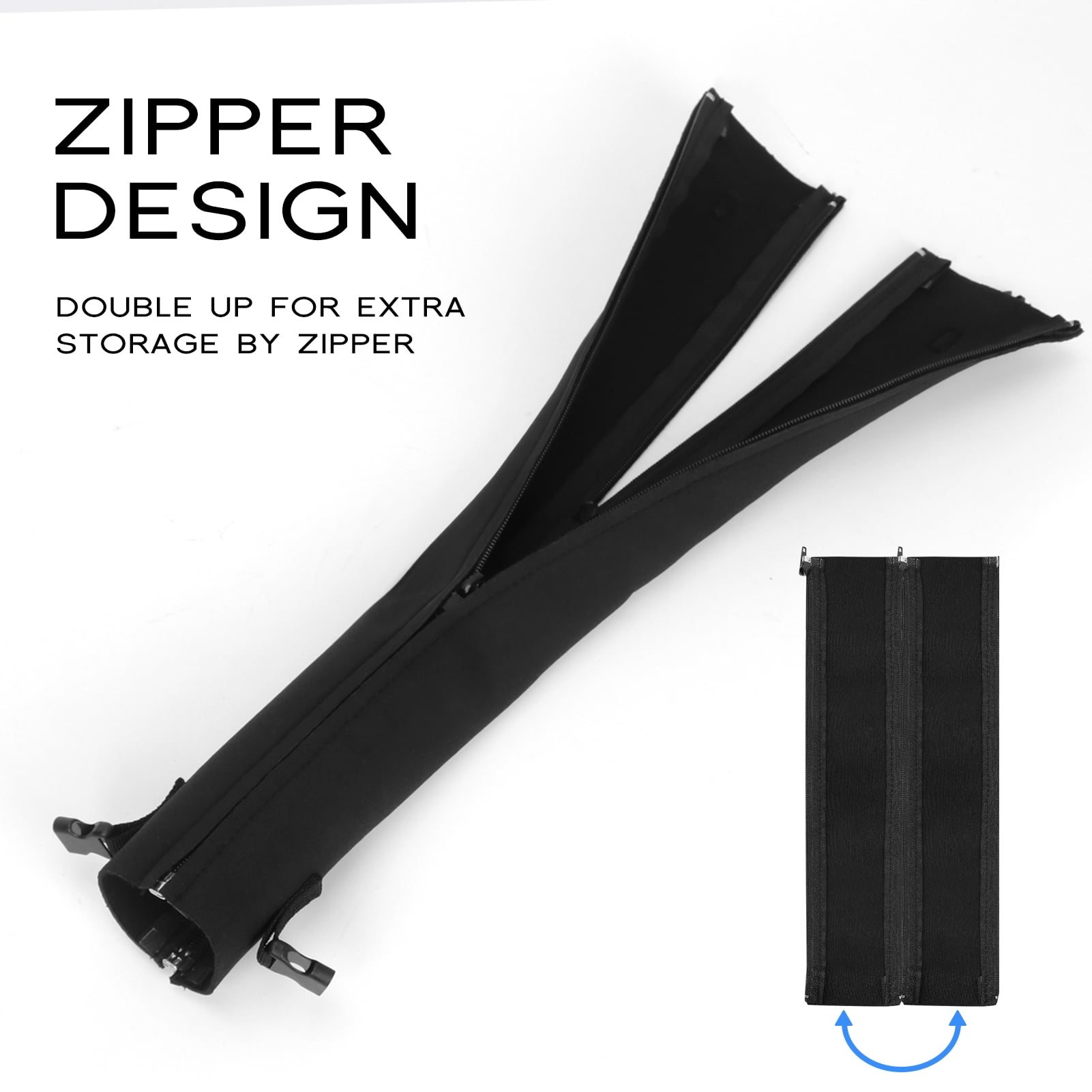 ABLEGRID 5 Pack 20 Inch Zipper Cable Management Neoprene Cord Cover Sleeve Wire  Hider Concealer Organizer Protector System for Desk TV PC Computer Home  Theater 