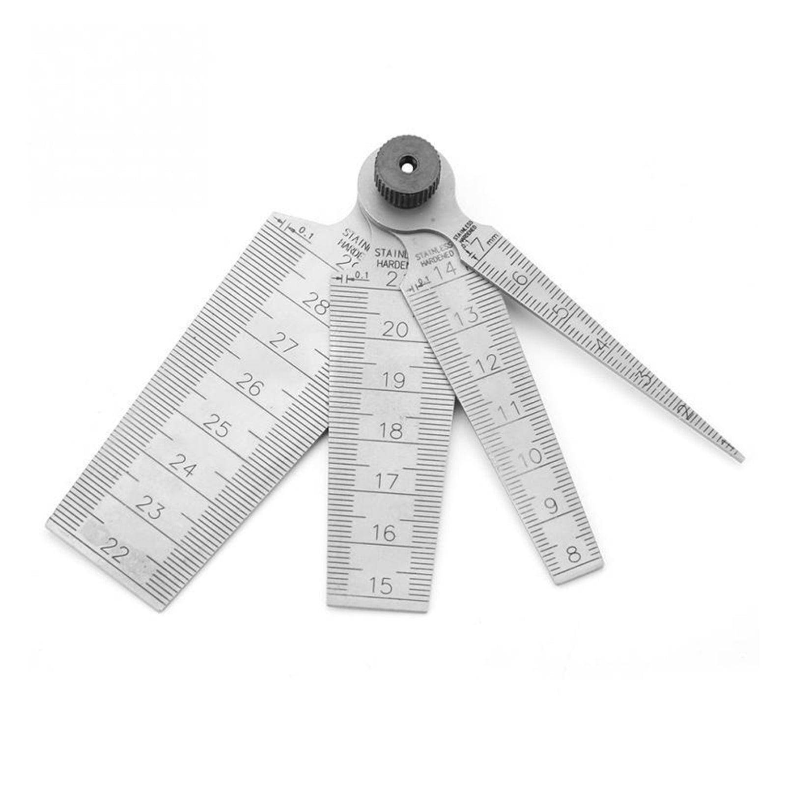1Pcs Stainless Steel Hole Size Inspection Rulers Welding Taper Feeler Gauge Gage Measuring Tools ,Easy to Use