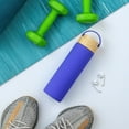thumbnail image 5 of JoyJolt Glass Clear Water Bottle with Silicone Sleeve & Carry Strap 20 oz - Purple, 5 of 5