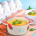 thumbnail image 3 of 1pc Ceramic Baking Bowl Round Shape Complementary Food Bowl Dessert Serving Bowl, 3 of 9