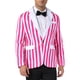 thumbnail image 1 of BLAZER A RAYAS CHIC PARA EL DÍA DEL PADRE, SACO DE TRAJE DE NEGOCIOS PARA HOMBRE DE UN SOLO BOTÓN EN COLOR ROJO Y BLANCO, 1 of 5