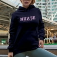 thumbnail image 2 of Nurse, Love, Heal, Inspire, Heal, Nurses Week Gift, Navy Blue Hooded Sweatshirt or Hoodie, XL, 2 of 5