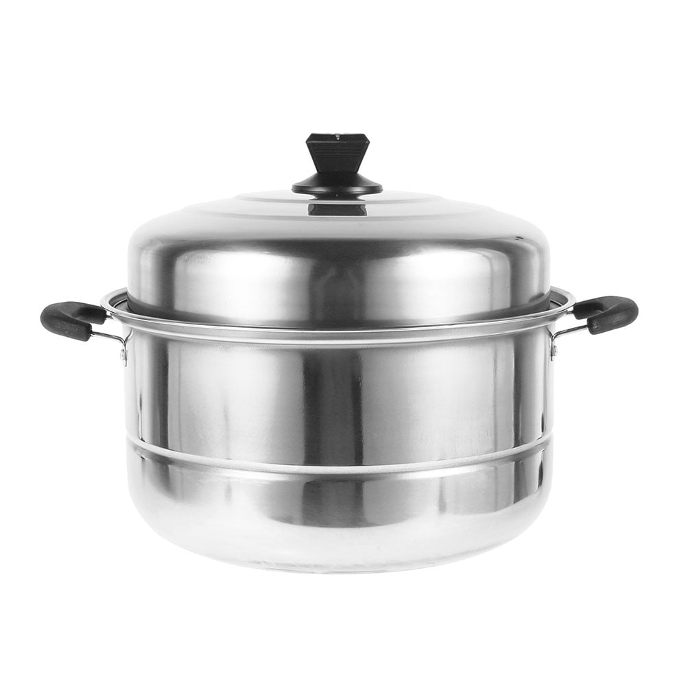 Lid USA STOCK Stainless Steel 2 Tier Steamer Steam Steaming Pot Cookware 28cm 