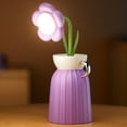 thumbnail image 2 of Rechargeable USB LED Flower Desk Lamp with Vase Flexible Gooseneck 3 Color Modes Stepless Dimming for Office Decor 1 Pack, 2 of 7