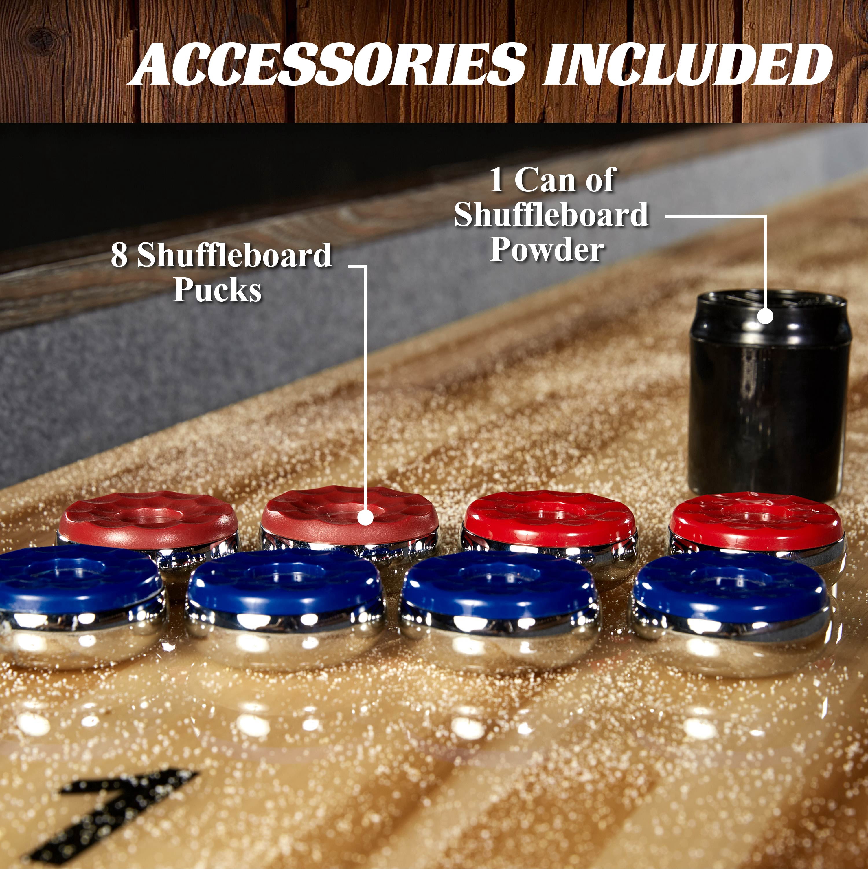 Barrington Webster Collection 12' Shuffleboard Table, Brown/Tan