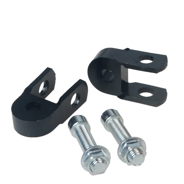 2 uds., amortiguador trasero Universal para motocicleta, elevador de altura, extensión de 3cm, chasis negro por modificación de motocicleta (con tornillos)