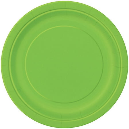 Paper Plates, 9 in, Lime Green, 16ct (Best Way To Clean Silver Plate)