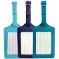 thumbnail image 2 of HAHADAXA Luggage Tags Luggage Tag Leather Baggage Labels Suitcase ID Tag Travel Handbag Name Labels Card Holder Light Blue, 2 of 7