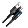 thumbnail image 1 of Injueey Cable de datos tejido tipo C Cable de carga universal de 40 W Cable de cargador resistente al desgaste con luz indicadora LED para Teléfono y Comunicación 2m, 1 of 6