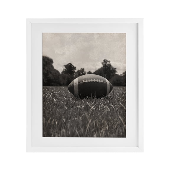 Stupell Industries Traditional Vintage Sports Football White Framed Print Under Glass, 17 x 21, by Marcus Prime